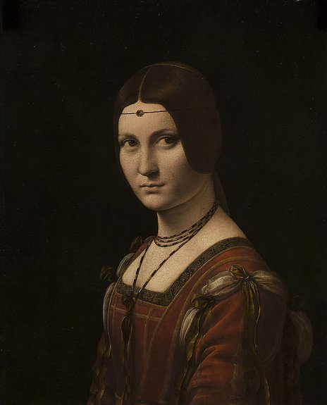 Леонардо да Винчи. Прекрасная Ферроньера. Милан, Италия, 1495-1499. Из коллекции Лувра. Фото: Musée du Louvre, C2RMF / T. Clot