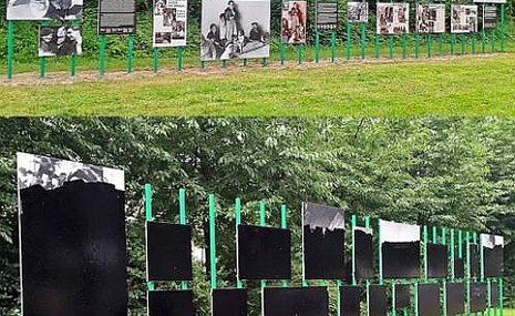 На уличную выставку фотографий Герды Таро в Лейпциге напали вандалы