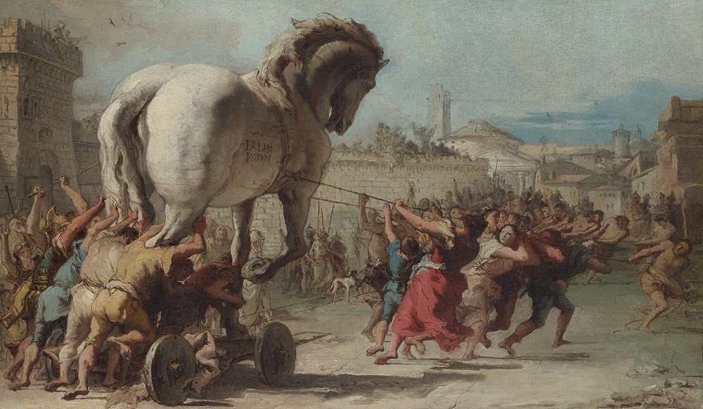 Доменико Тьеполо. «Постройка троянского коня». 1760. Фото: Национальная галерея, Лондон