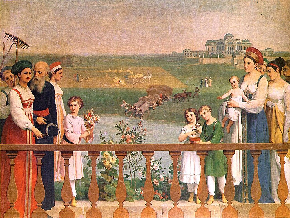 Антонио Бруни (Антонио Бароффи Бруни). «Урожай». 1820. Фото: Курский областной краеведческий музей