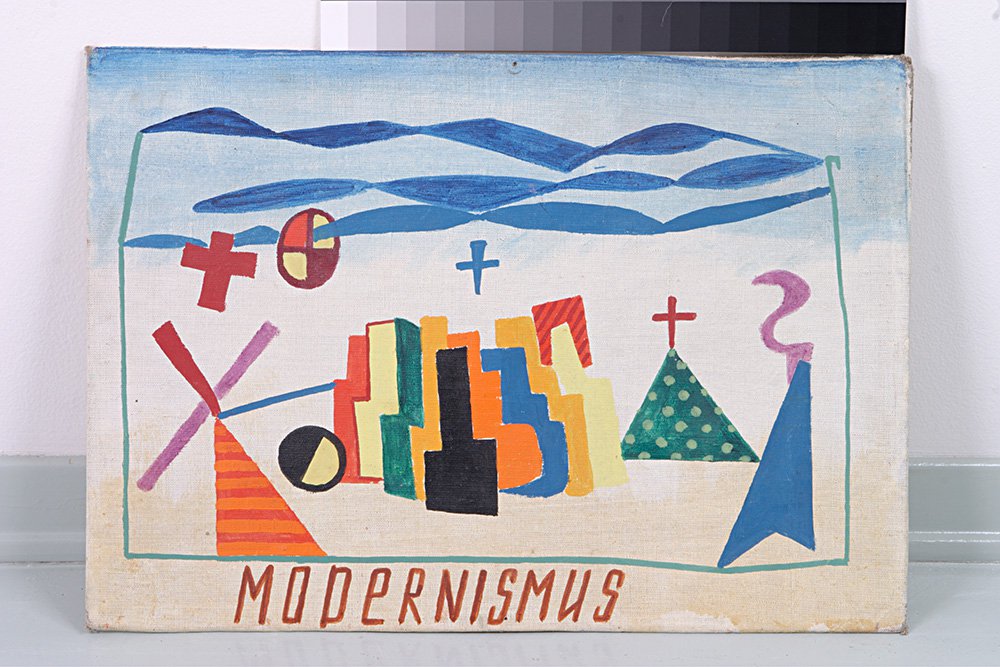 Modernis­mus. 1979–1982. Объект с первой персональной выставки Константина Звездочетова. Галерея АПТАРТ, Москва. Фото: XL Gallery