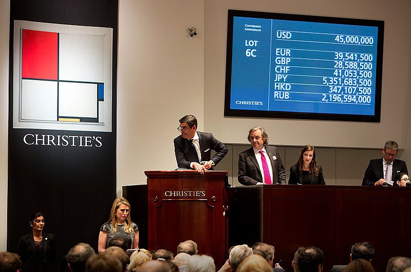 Продажа работы Пита Мондриана на аукционе искусства импрессионизма и модернизма Christie’s, 14 мая 2015 года, Нью-Йорк