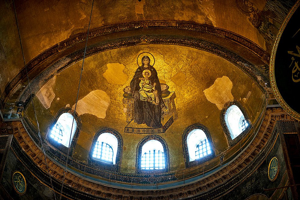 Мозаика собора Айя-София в Стамбуле. Фото: Engin Akyurt