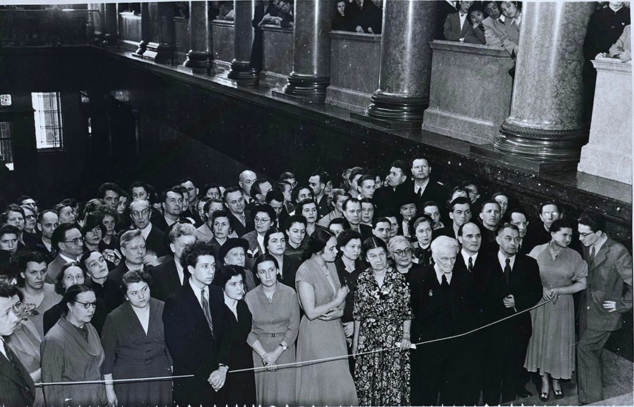 Открытие выставки картин Дрезденской галереи. 1955. Фото: ГМИИ им. А.С.Пушкина