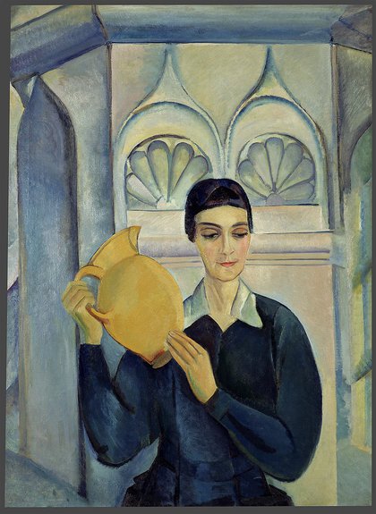 Портрет художницы Е.М. Бебутовой (с кувшином). 1922. Холст, масло. 135 х 98