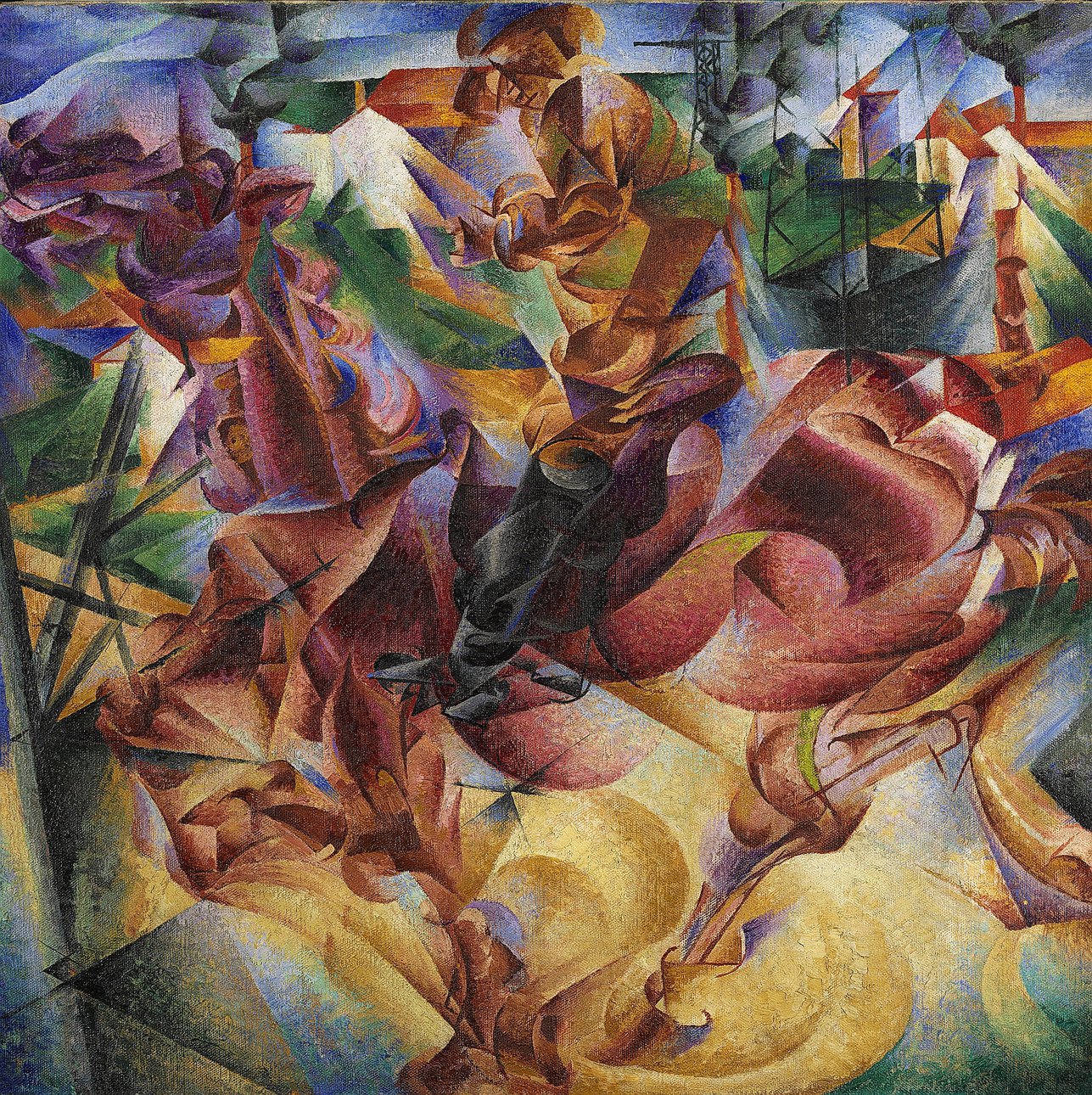 Умберто Боччони. Эластичность. 1912. Х., м. Частная коллекция / Milano, Museo Del Novecento