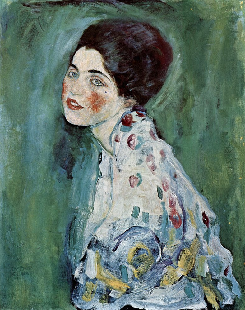 Густав Климт. "Портрет дамы". 60x55 см. Courtesy of Galleria D'Arte Moderna Ricci Oddi, Piacenza