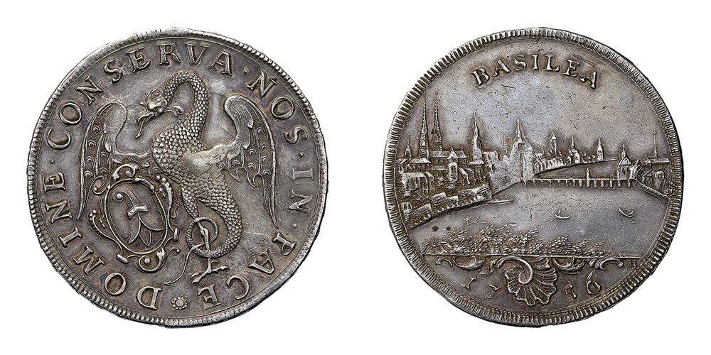 Талер. Швейцария, Базель. 1756. Фото: Музей Международного нумизматического клуба