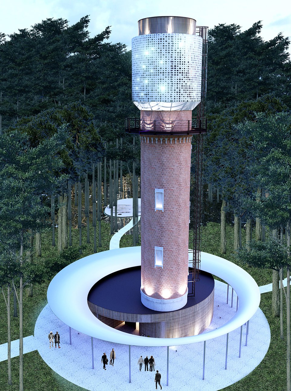 В заброшенной водонапорной башне устроят кафе. Фото: Wowhaus