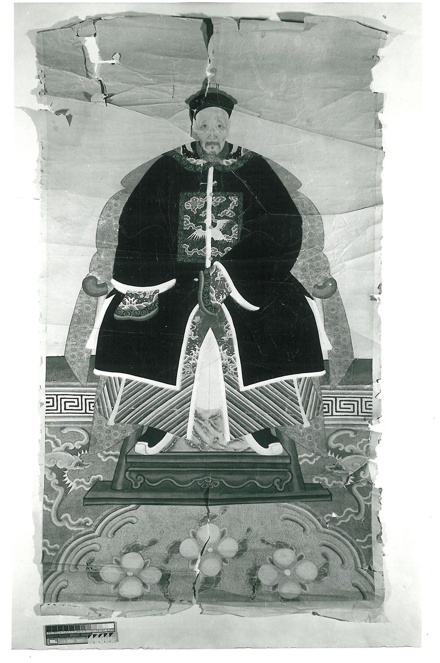 Портрет чиновника до реставрации. Фото: Государственный Эрмитаж