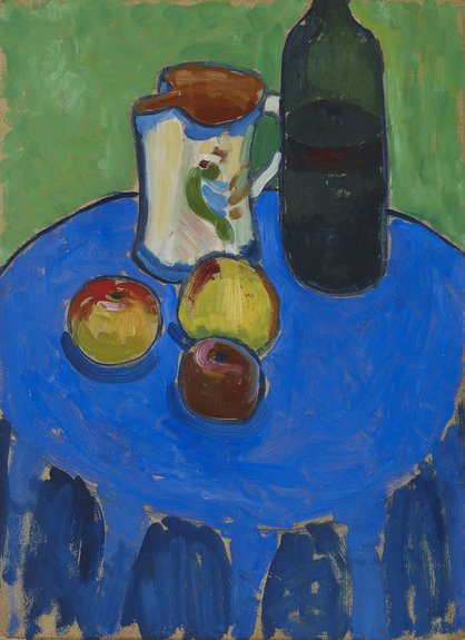 Габриеле Мюнтер. «Яблоки на синем». 1908–1909