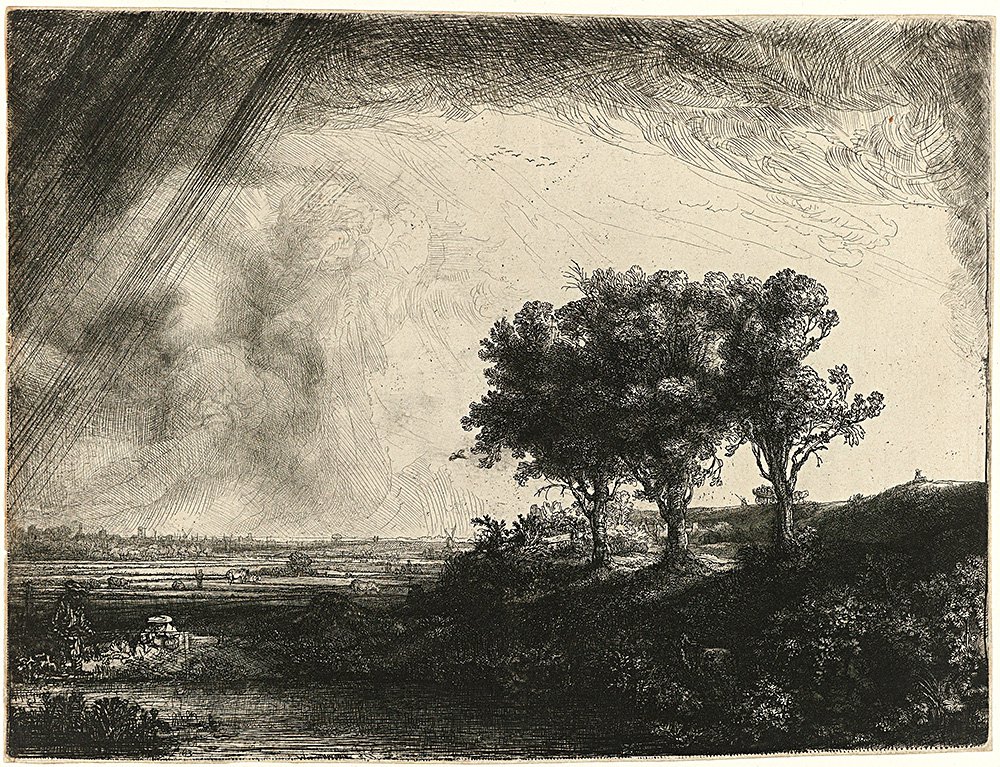 Рембрандт. «Три дерева». 1643. Фото: Rijksmuseum