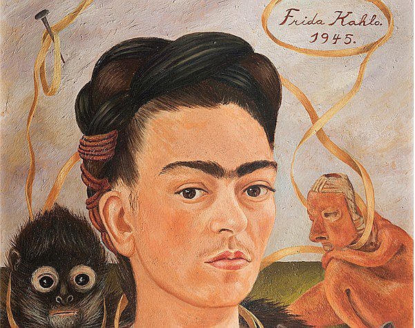 Фрида Кало. Автопортрет с обезьянкой,1945 г. Фрагмент. © Museo Dolores Olmed