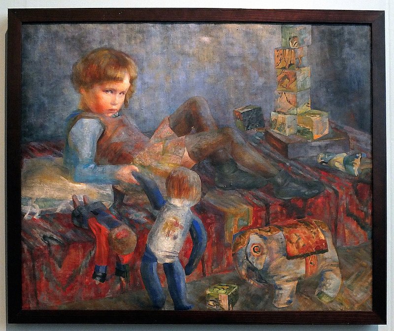 София Закликовская, "Портрет дочери", 1943-44 (поступила в музей в 2013, дар дочери художницы)