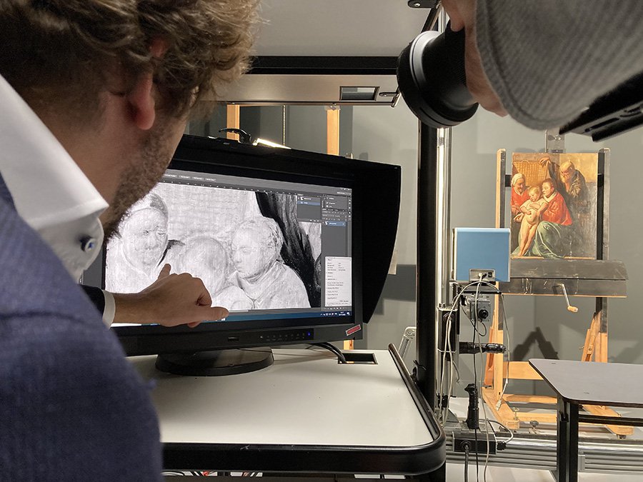 Исследование картины в инфракрасном излучении. Фото: Royal Museums of Fine Arts of Belgium