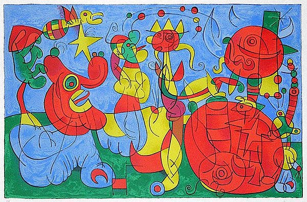 Жоан Миро. Иллюстрация к изданию Король Убю Альфреда Жарри. 1966