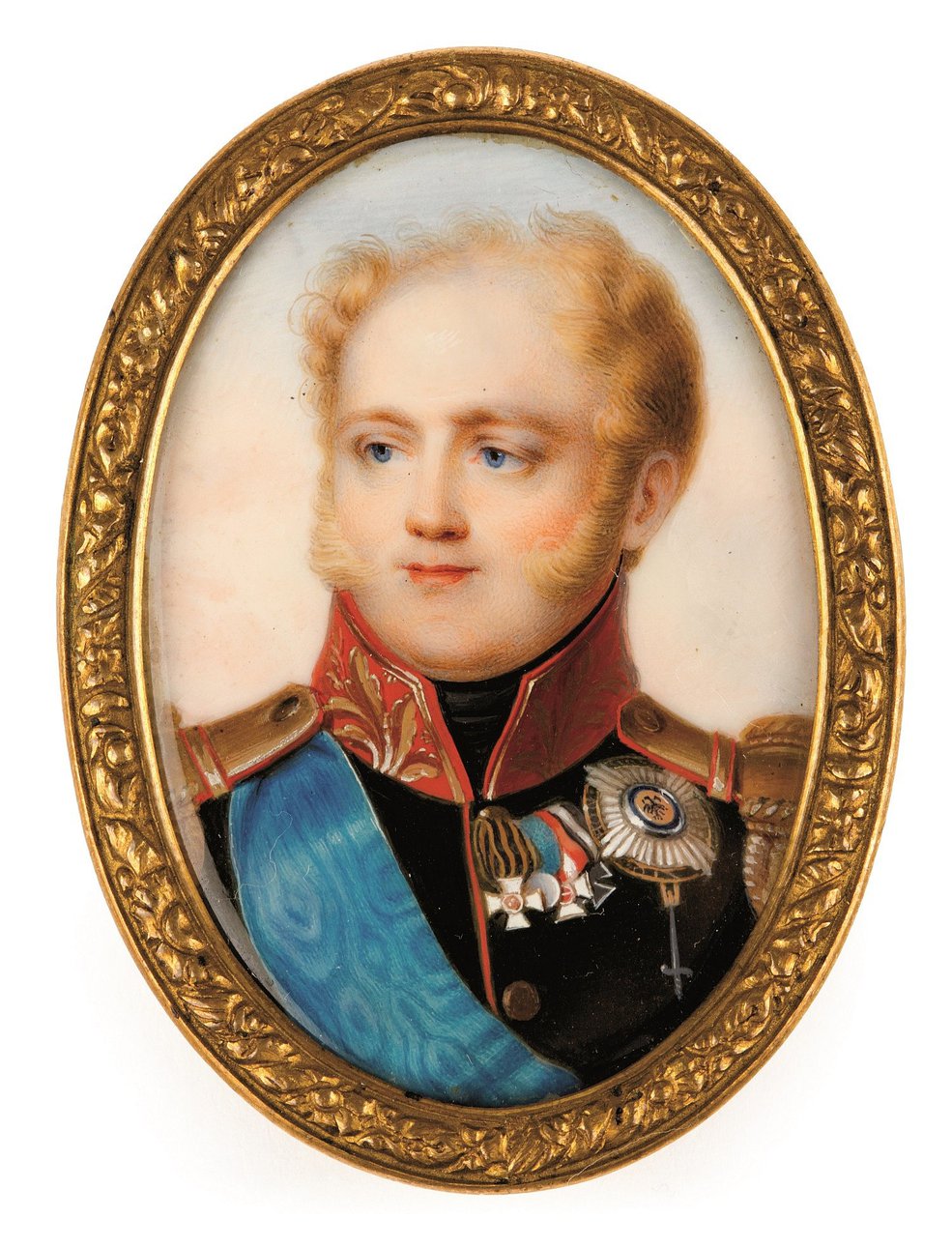 Император Александр I. Беннер, Жан Анри (1776-1836). Миниатюра. Кость, гуашь, акварель, около 1815 г. / Maison des Ventes Leclere
