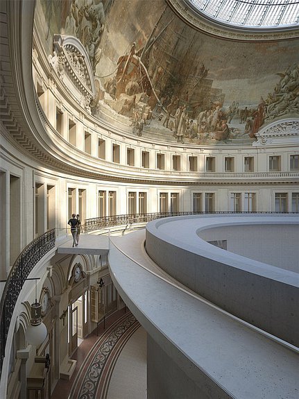 Визуализация проекта Тадао Андо в историческом интерьере Торговой Биржи (Париж). Фото: Collection Pinault - Paris