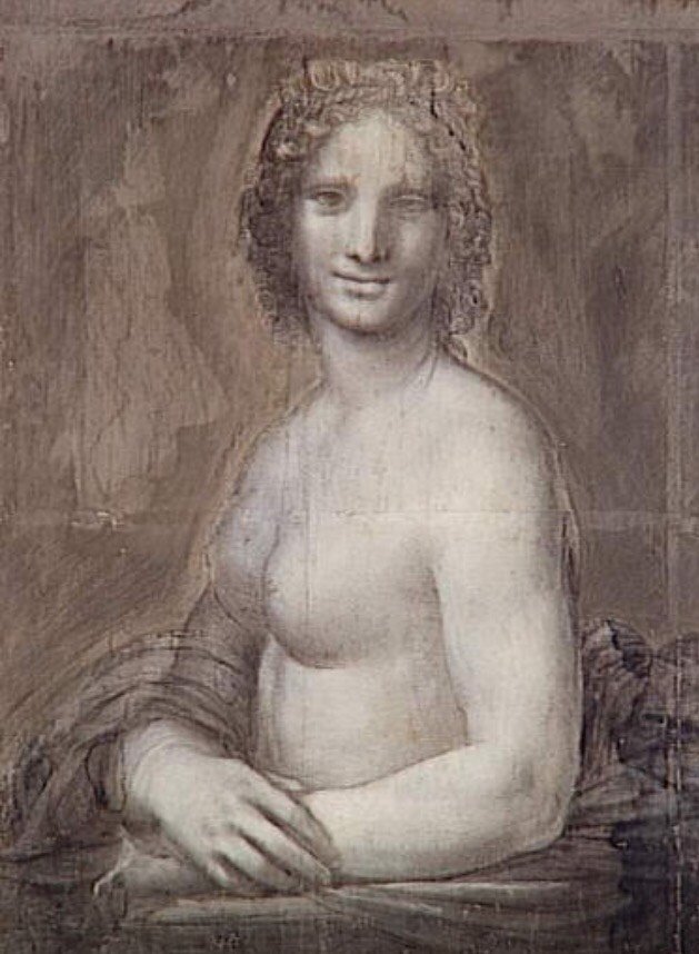 Предположительный эскиз к «Джоконде» Леонардо да Винчи. Фото: Domaine de Chantilly