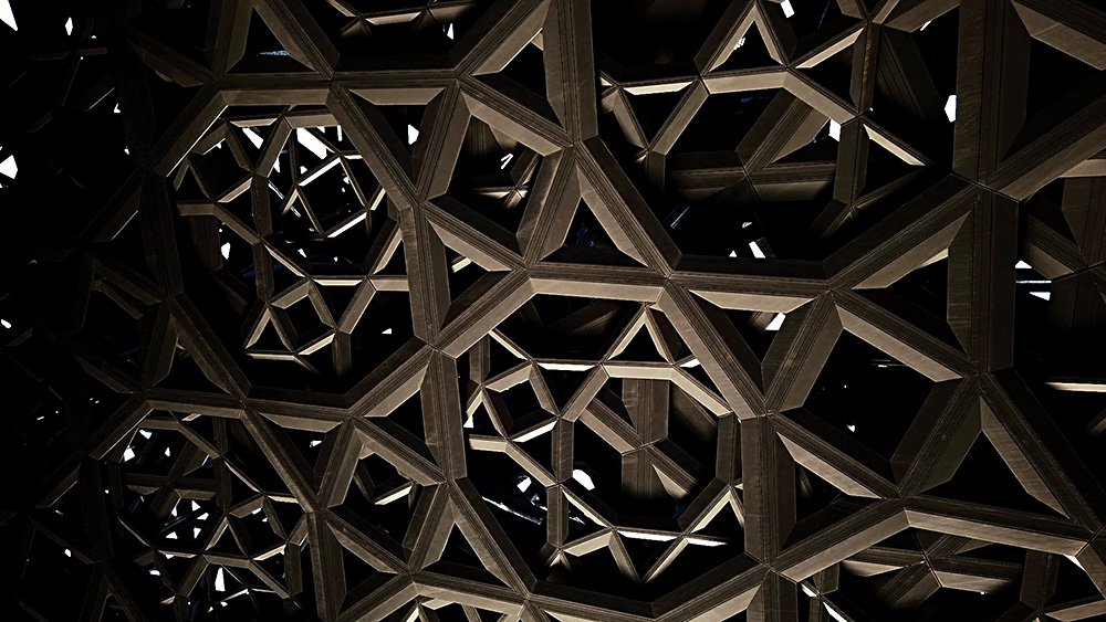 Фрагмент купола Лувра — Абу-Даби. Фото: Louvre Abu Dhabi