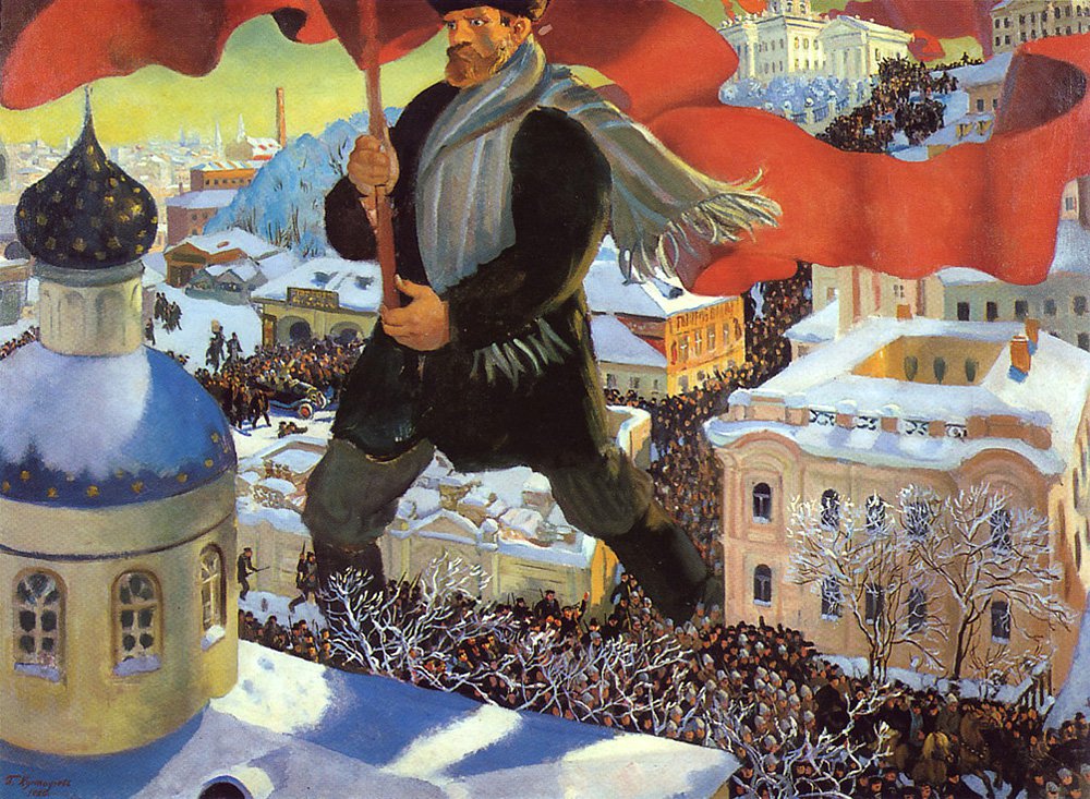 Борис Кустодиев. «Большевик». 1920. Фото: Государственная Третьяковская галерея
