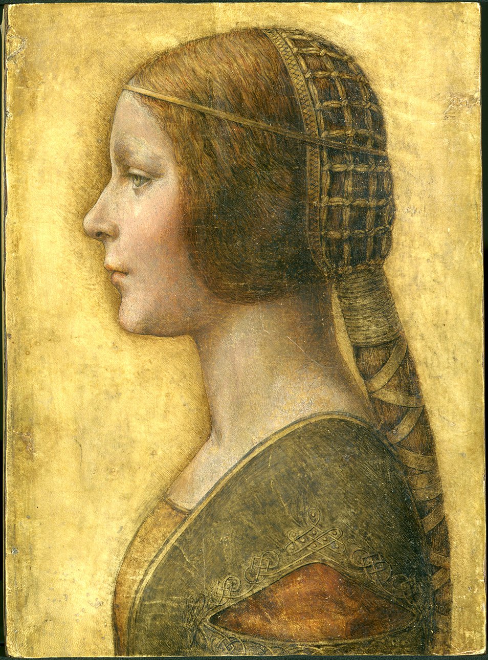 Неизвестный художник. «Профиль молодой невесты». Атрибутируется Леонардо да Винчи. Фото: частная коллекция