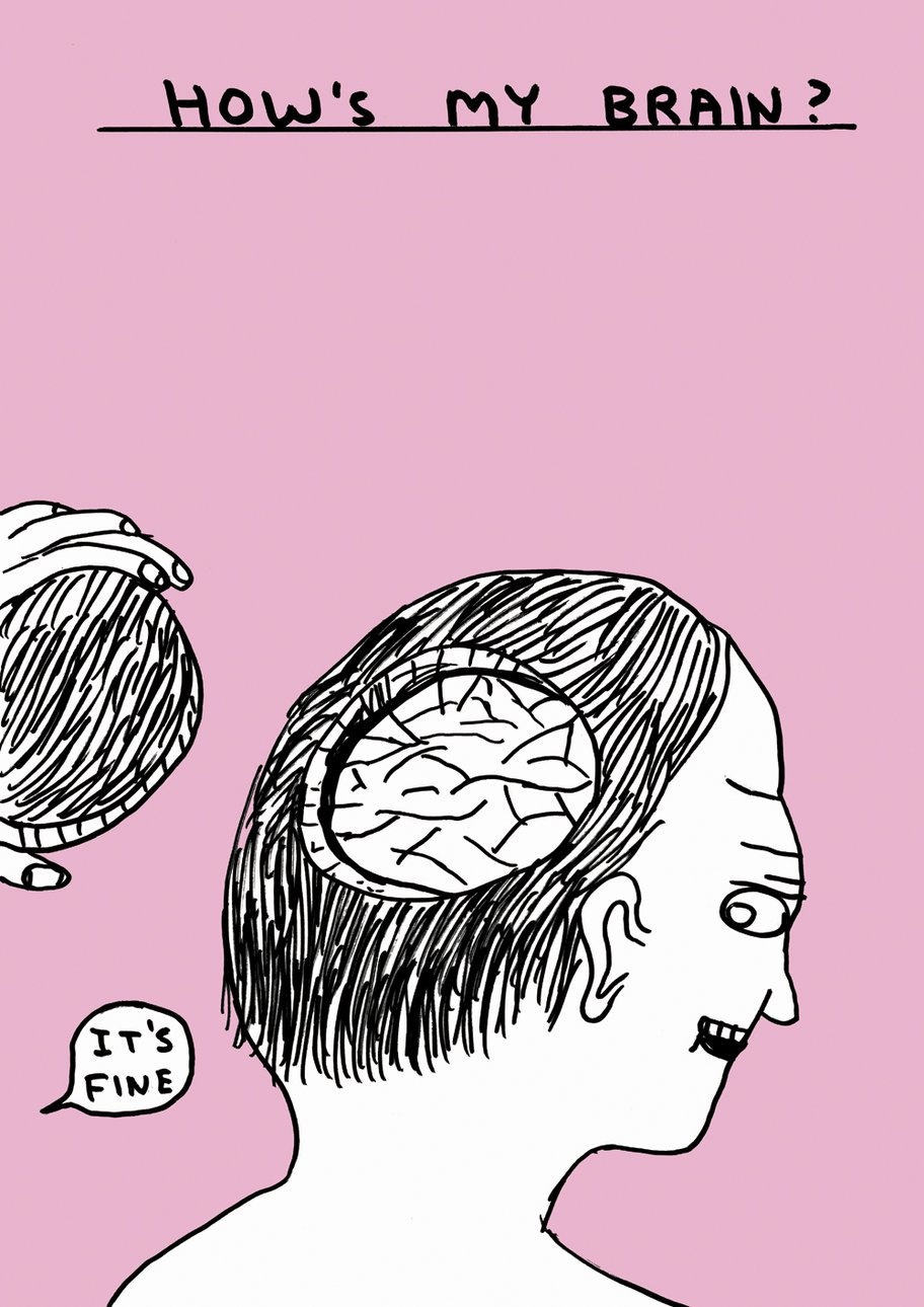 Один из рисунков Дэвида Шригли для доклада о здравоохранении Британии.Courtesy of the artist
