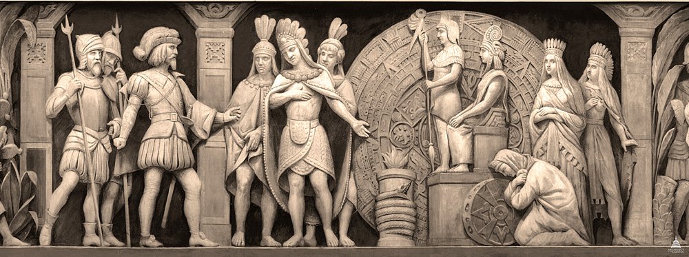 Константино Брумиди. «Кортес и Монтесума у мексиканского храма». 1878–1880. Фото: Architect of the Capitol or the United States Congre