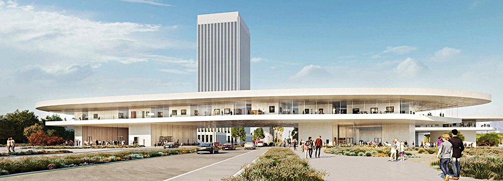 Проект нового здания музея LACMA архитектора Петера Цумтора на бульваре Уилшир в Лос-Анджелесе. Фото: Atelier. LACMA bridge - Peter Zumthor