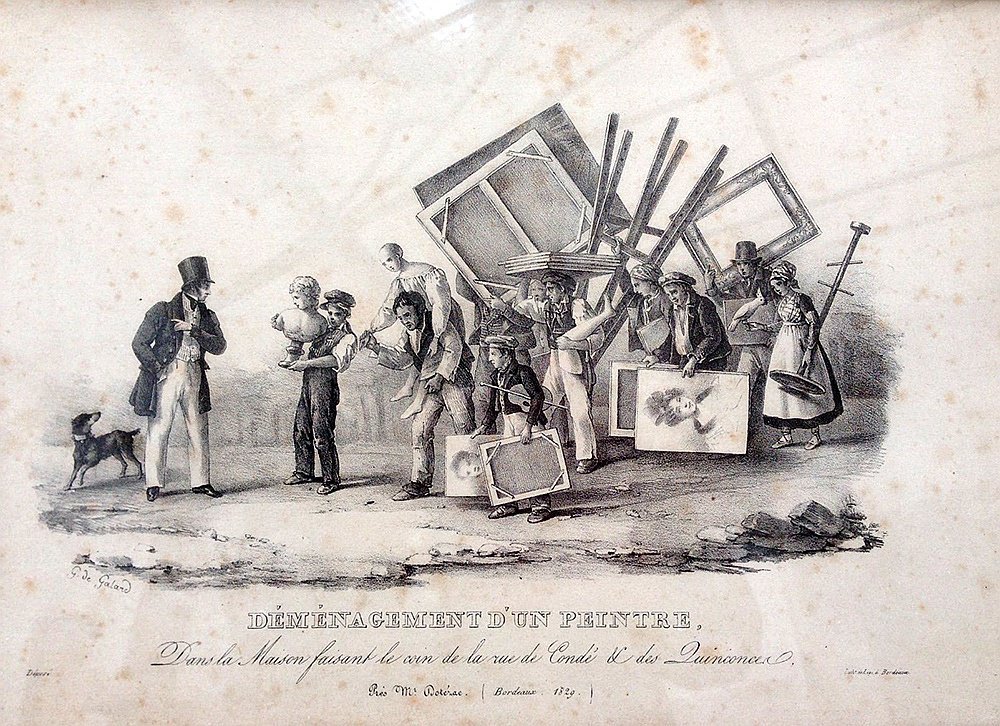 Ж.де Галар. Переезд художника с квартиры на квартиру. 1829. Архив Андрея Васильева