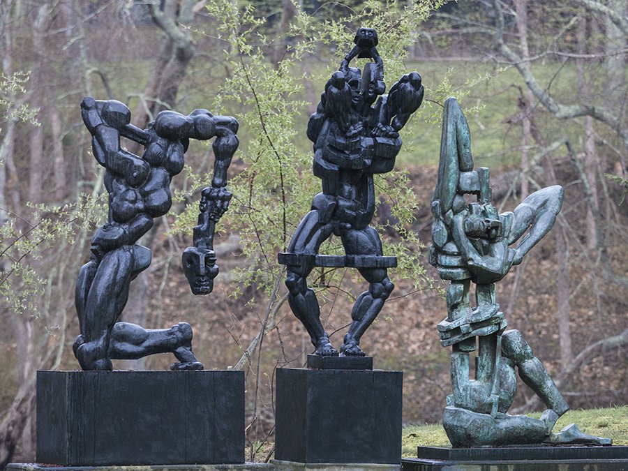 Эрнст Неизвестный. «Бертран де Борн». 1970–1989. «Разрушающий себя». 1969–1989. «Самоубийство». 1990–1992. Фото: Павел Антонов