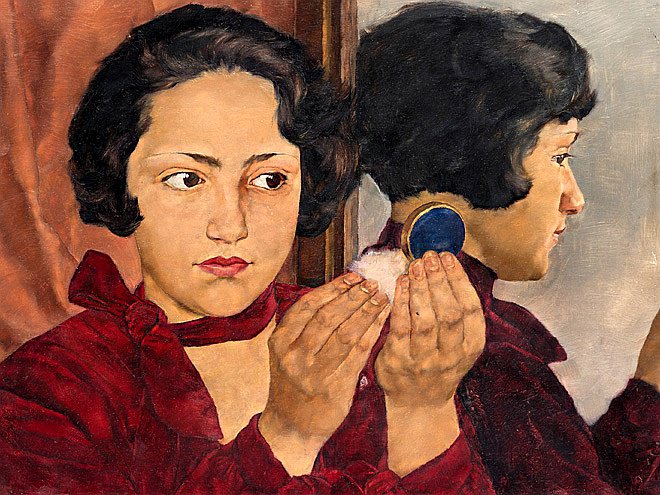 Лотте Лазерштайн. «Русская девушка с пудреницей». 1928. Фото: Stadel Museum, Frankfurt am Mai