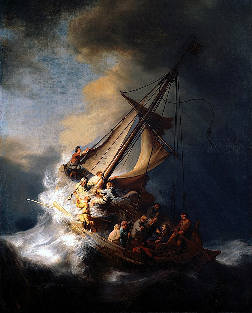 Рембрандт. «Христос во время шторма на море Галилейском». Украдена в 1990 г. Фото: Ganger Museum