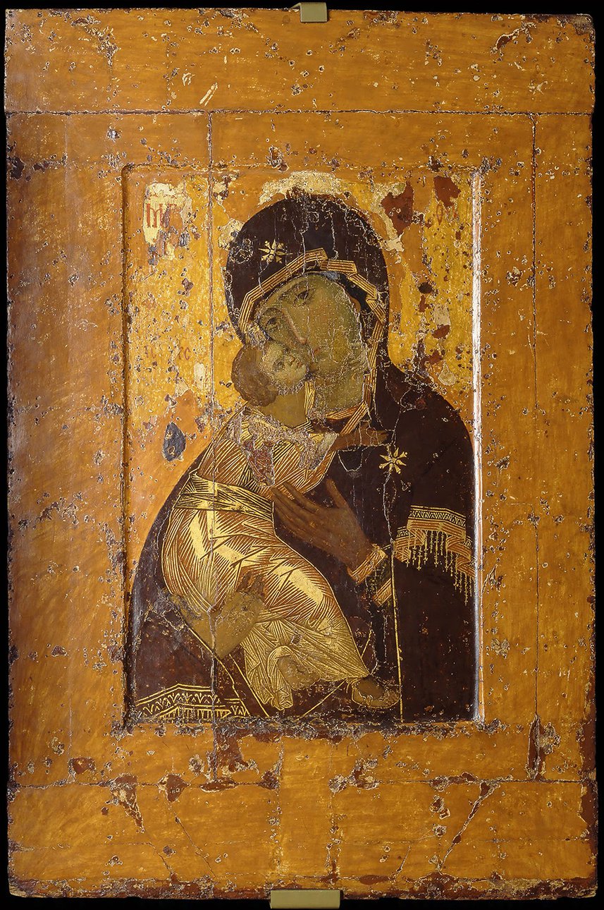 Владимирская икона Богоматери. Начало XII века. Фото: Государственная Третьяковская галерея