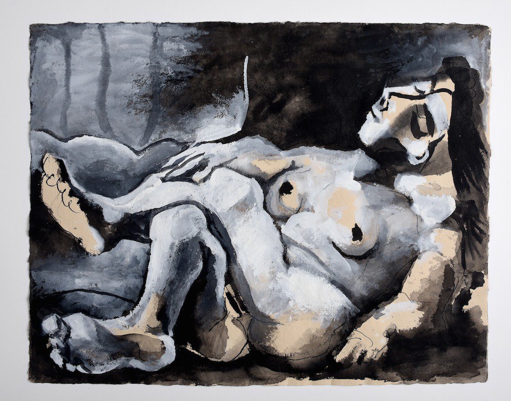 Пабло Пикассо. «Обнаженная женщина, лежащая в интерьере». 1961. Фото: Succession Picasso 2019 / Musée d’art moderne, Gift of Maurice Jardot, Belfort