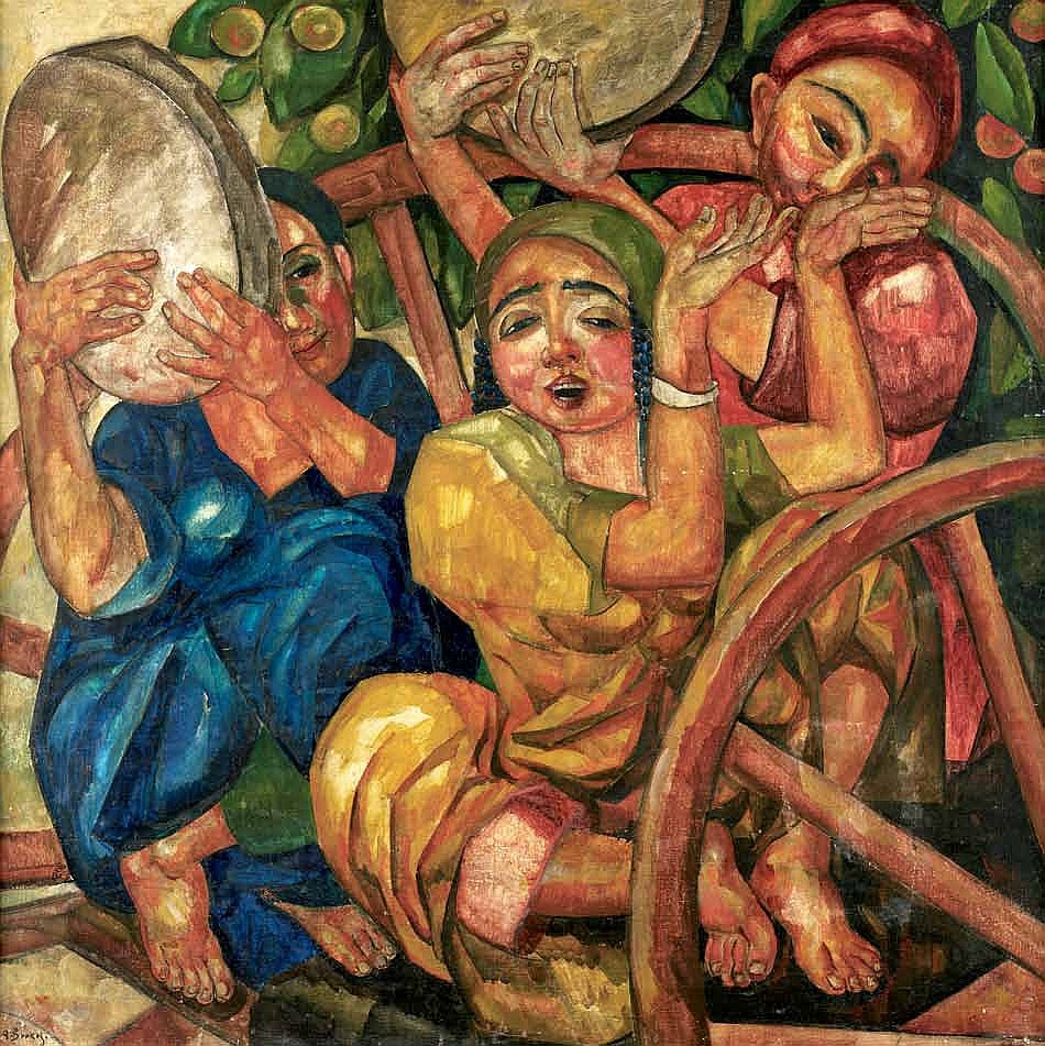 Александр Волков. Дети-музыканты. 1926. Холст, темпера. 94 х 94 cм