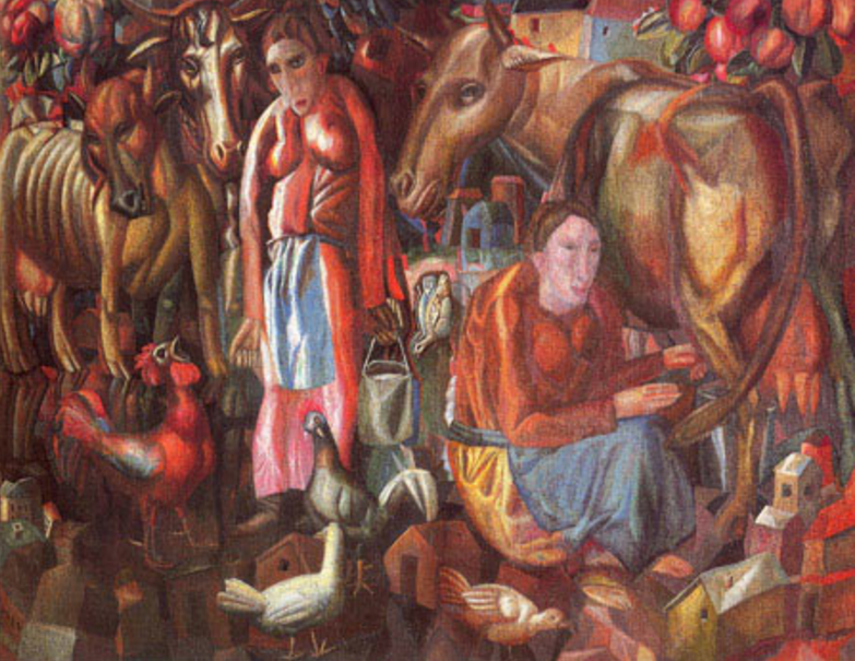 Павел Филонов. «Коровницы». 1914. © Русский музей