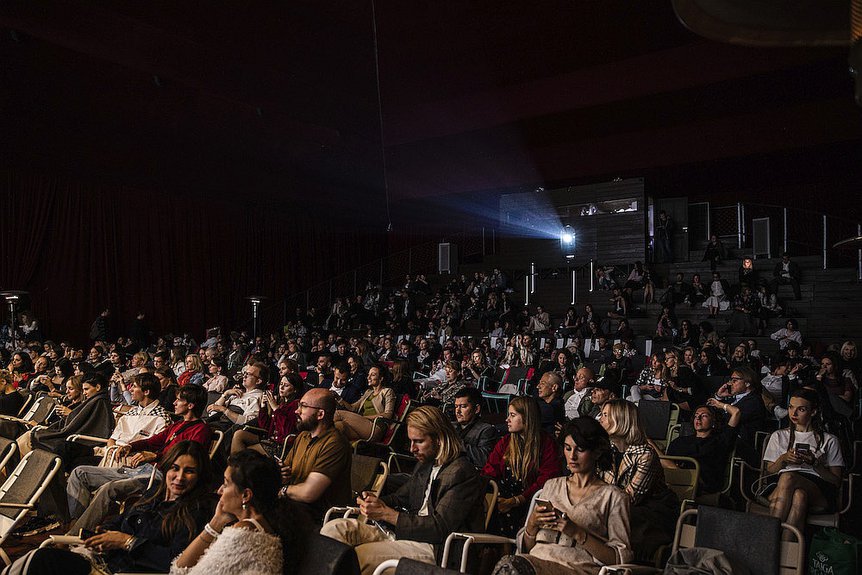 На открытии Третьего фестиваля фильмов об искусстве The ART Newspaper Russia FILM FESTIVAL в музее «Гараж». Фото: Наташа Польская