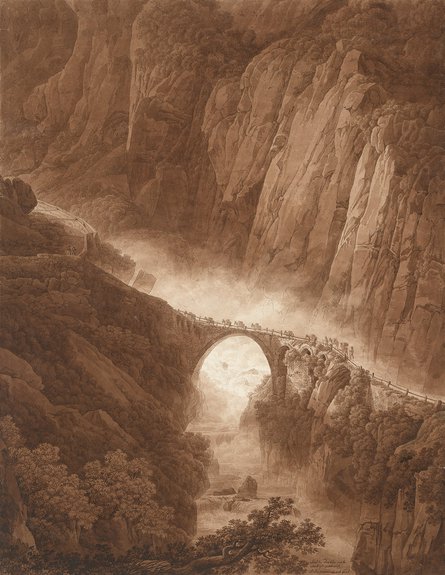 Петер Бирман. Чертов мост по дороге в Готард. 1805